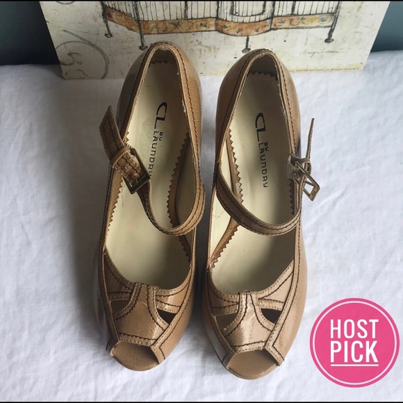 CL by Laundry Shoes - ❎DONATED❎ CL By Laundry Nude Peep Toe Platforms